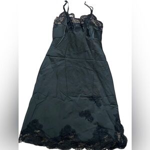 YOUNG American Maid Black vintage slip lingerie dress womens 9